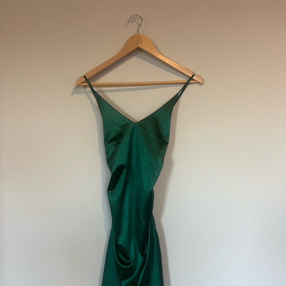 Emerald Green | Satin Sleek Dress | Cocktail Attire | Fancy | Date Night